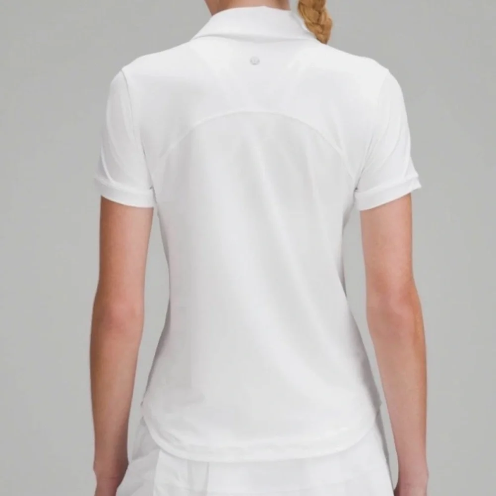 Lululemon Crisp White Athletic Performance Polo Top Women’s Size 8 - Picture 3 of 9